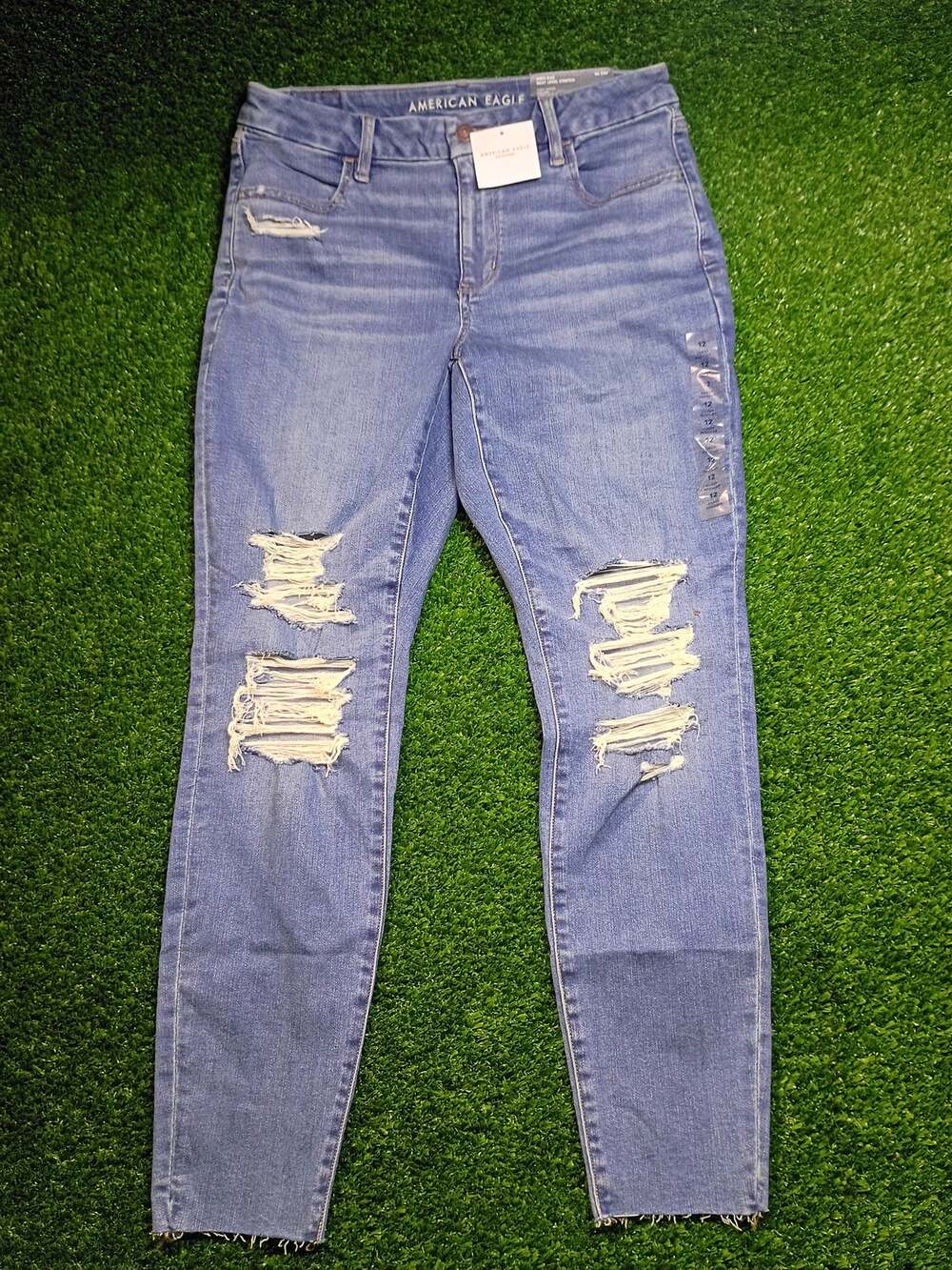 American Eagle High-Rise Distressed Jeggings - Size 12